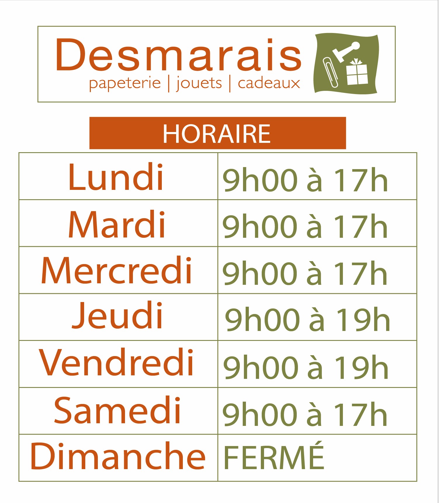 horaire reg 2026